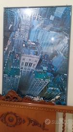 5 Poster originali Alitalia incorniciati New York
