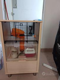 Mobile con gabbia per topolini o criceti