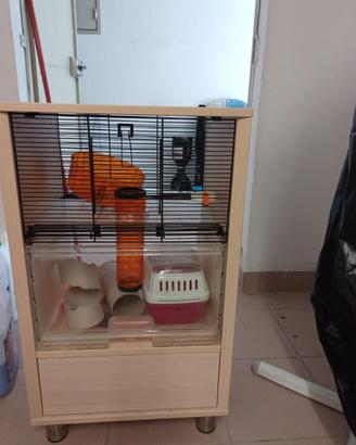 Mobile con gabbia per topolini o criceti