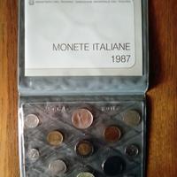 SERIE MONETE 1987 FDC ITALIA REPUBBLICA "LEOPARDI"