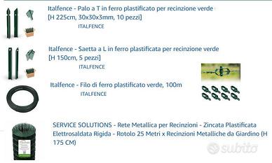 Kit completo 25m recinzione 1.75m