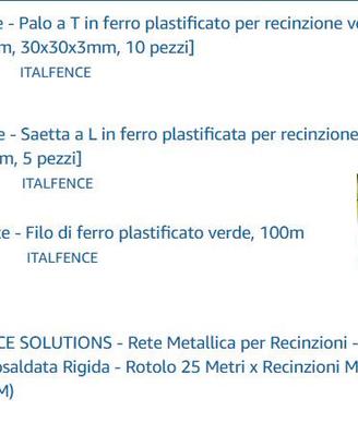 Kit completo 25m recinzione 1.75m