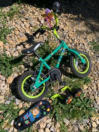 Bici bimbo/a 12” rotelle, campanello e copricatena