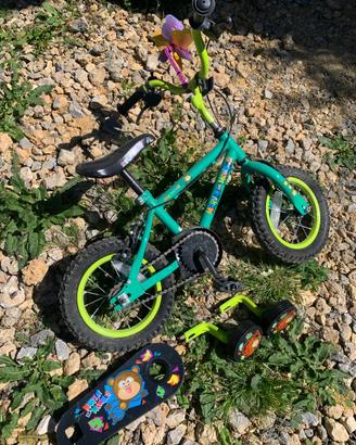 Bici bimbo/a 12” rotelle, campanello e copricatena