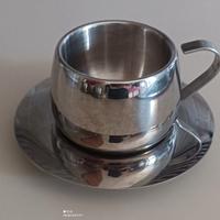 Set tazzine vintage in acciaio inox 18/10