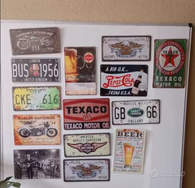 Targa - Espositore da parete in latta