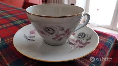 Freiberger Porzellan 2 tazze filo oro