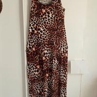 vestito leopardato lungo 