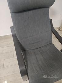 Poltrona con poggia piedi ikea