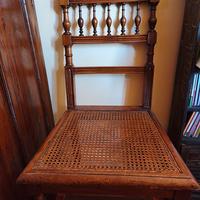 set di 6 sedie in Rovere con seduta impagliata