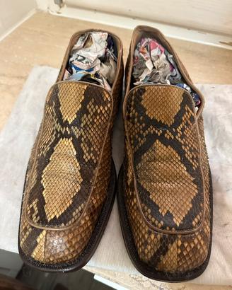scarpe in pitone vero