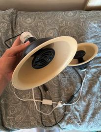 Coppia portalampade e 2 lampade riscaldanti