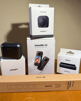 Insta360 x3 action cam in kit completo