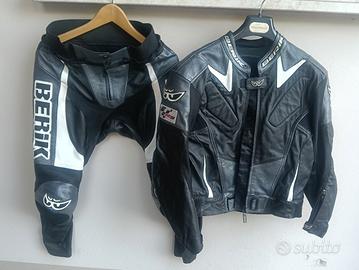 tuta da moto in pelle 