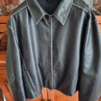 Giacca in pelle marrone uomo nuova tg.xl