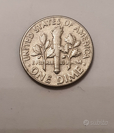 Monete rare antiche. One dime 1965