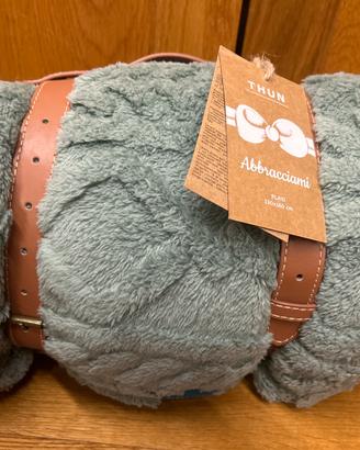 Thun coperta morbida verde abbracciami nuova