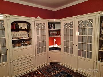 SOGGIORNO ANGOLARE IN LEGNO LACCATO BIANCO