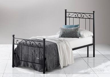 Letto singolo in ferro battuto