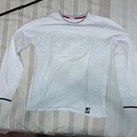 Maglia bianca a maniche lunghe sarabanda