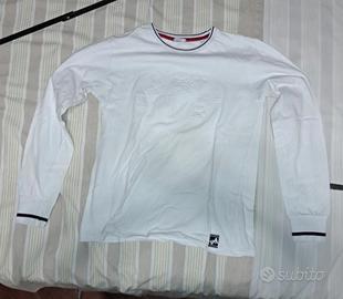 Maglia bianca a maniche lunghe sarabanda