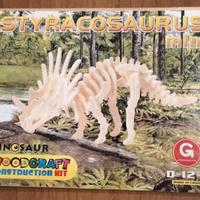 Puzzle legno kit costruzione dinosauro 3d nuovo