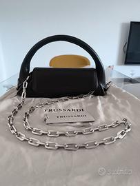 Borsa a tracolla Owena Small in pelle nera Nuova c