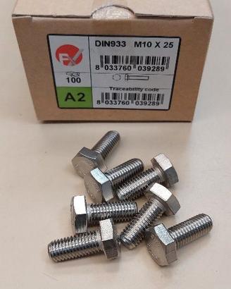 Viti Testa Esagonale M10x25 Inox