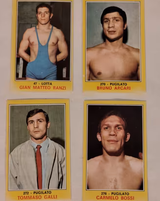 Rare figurine Panini 1970/71 lotta e pugilato 