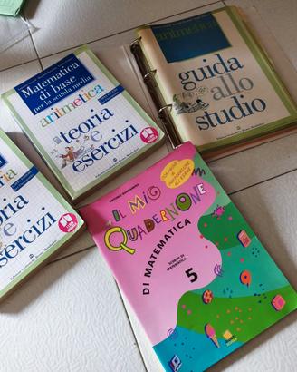 Lotto libri matematica scuola media +raccoglitore