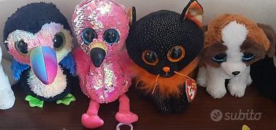Lotto 4 Peluche Ty Beanie Boos Grandi