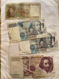 Collezione banconote Lire italiane antiche