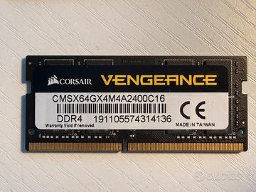 Memoria Corsair Vengeance 16GB DDR4 2400 SODIMM