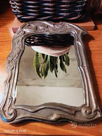 Specchio con cornice in Argento Liberty