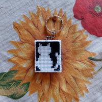 portachiavi gatto bianco 