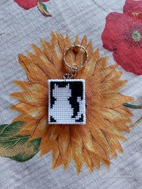 portachiavi gatto bianco 