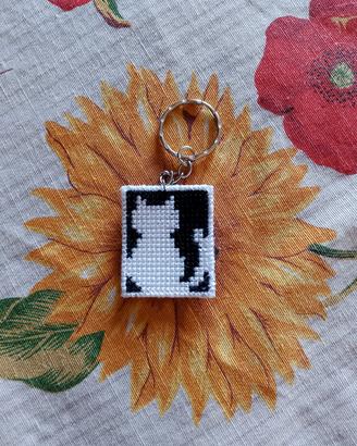 portachiavi gatto bianco 