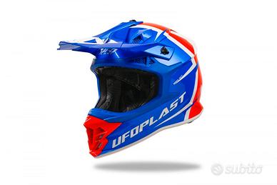 Casco motocross Intrepid blu rosso e bianco