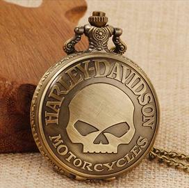 orologio da tasca Harley Davidson teschio