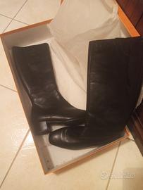 stivali pelle neri Valleverde