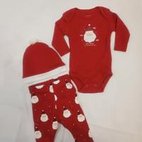 coordinato 3 pezzi natalizio unisex 3 mesi 62 cm