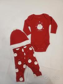 coordinato 3 pezzi natalizio unisex 3 mesi 62 cm