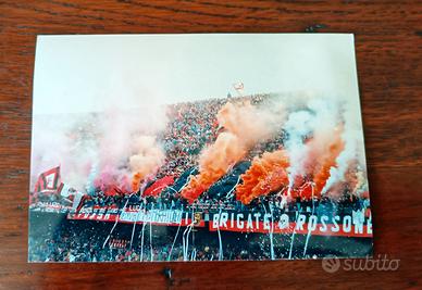 Foto tifo Milan anni 90 Brigate Rossonere  Fossa