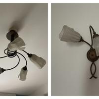 Lampadario + applique abbinate