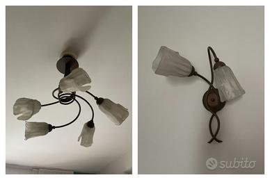 Lampadario + applique abbinate