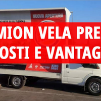 Camion veicolo vela pubblicitaria affissioni