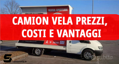 Camion veicolo vela pubblicitaria affissioni