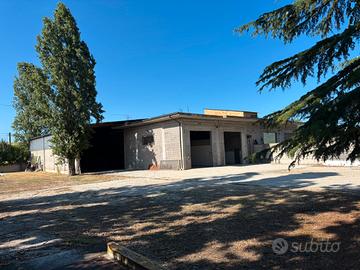 Magazzino con piazzale e terreno