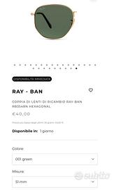 Lenti da sole originali Ray-Ban