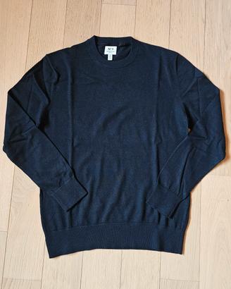 Maglioncino lana elegante blu uomo (tg. M) 